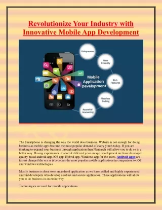 revolutionize your industry with innovative