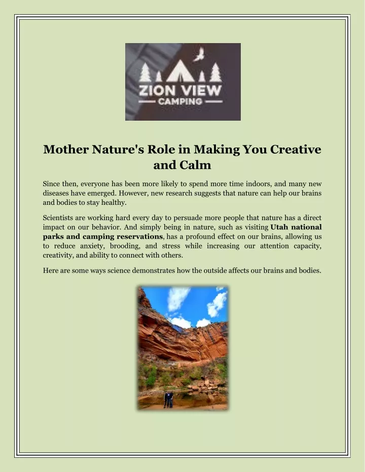 mother nature s role in making you creative