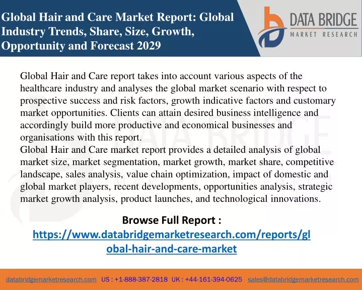 global hair and care market report global