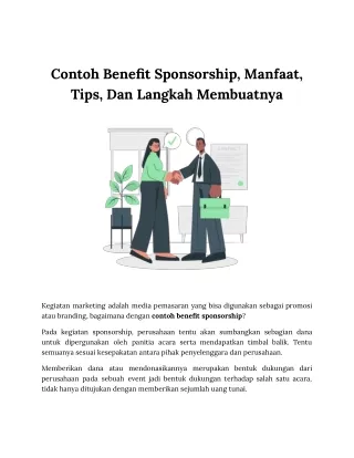 Contoh Benefit Sponsorship, Manfaat, Tips, Dan Langkah Membuatnya.docx
