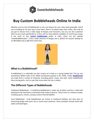 Buy Custom Bobbleheads Online In India