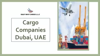 Cargo Companies Dubai, UAE
