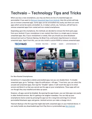 techvaio technology tips and tricks