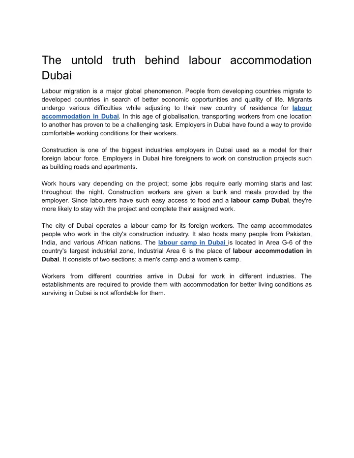 the untold truth behind labour accommodation dubai