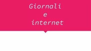 giornali e internet