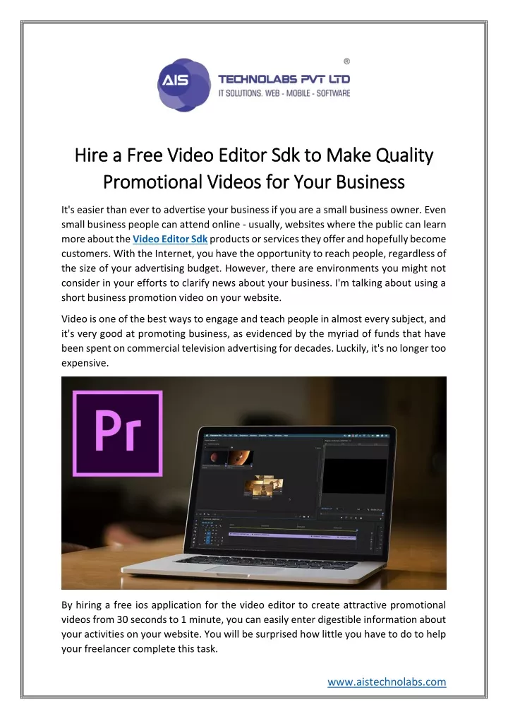 hire a free video editor sdk to make quality hire