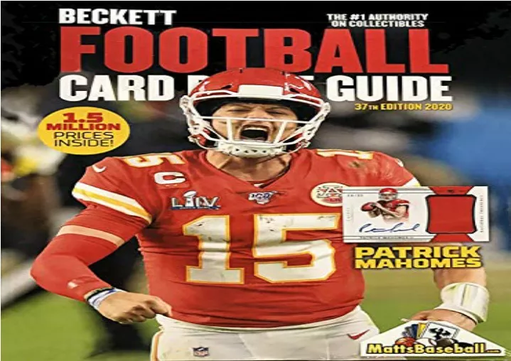 PPT PDF/READ/DOWNLOAD Beckett Football Card Price Guide kindle