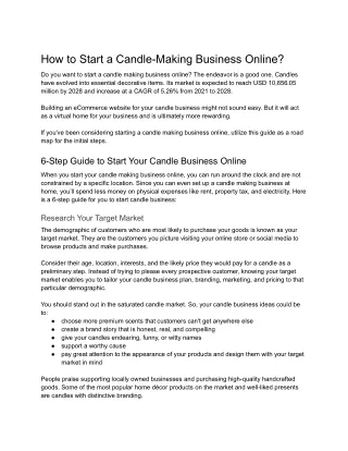 How to Start a Candle-Making Business Online_