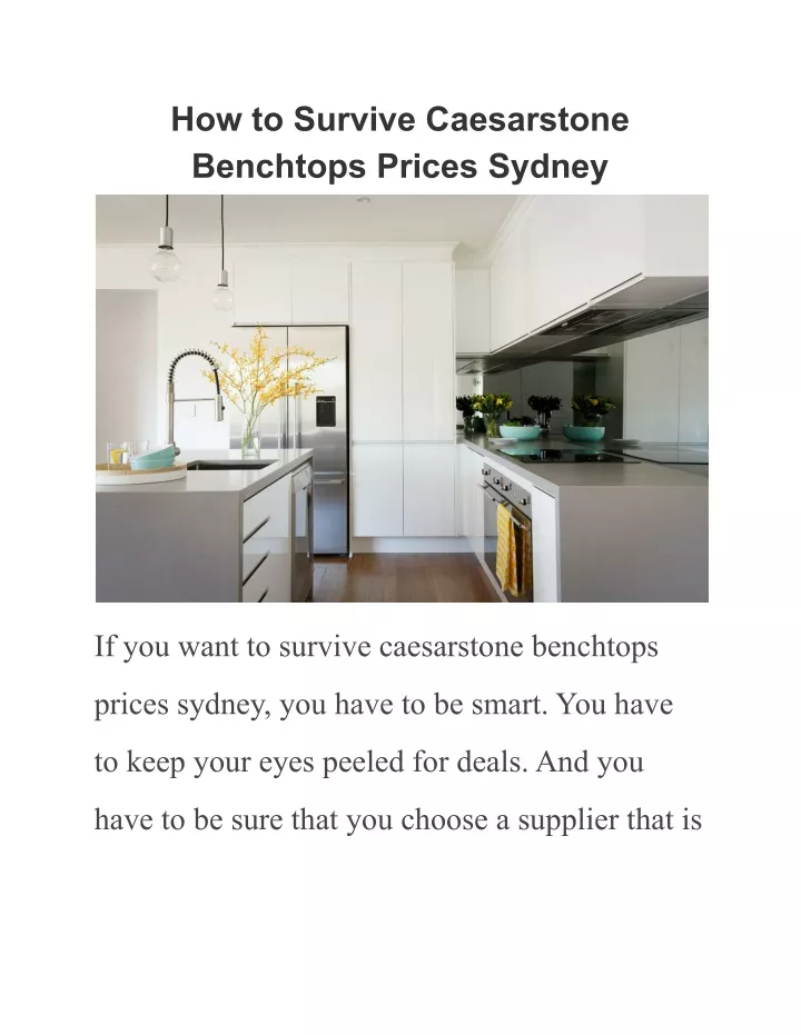 how to survive caesarstone benchtops prices sydney