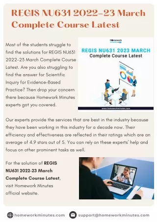 REGIS NU631 2022-23 March Complete Course Latest
