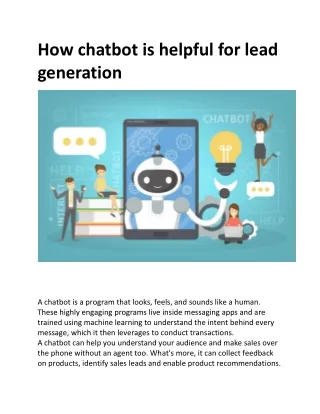 how chatbot is helpful for lead generation