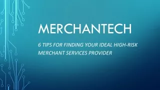 6 tips to Find the Best High Risk Merchant Account Provider