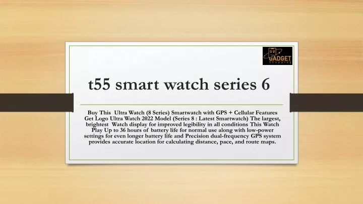 t55 smart watch series 6