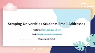scraping universities students email addresses