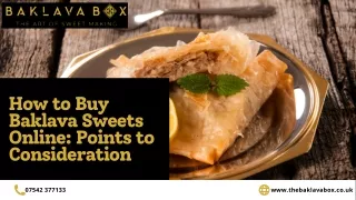 Buy Best Baklava online in the UK from Baklava Box