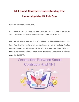 nft smart contracts understanding the