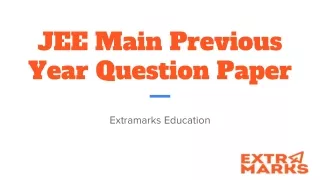 JEE Main Previous Year Question Paper