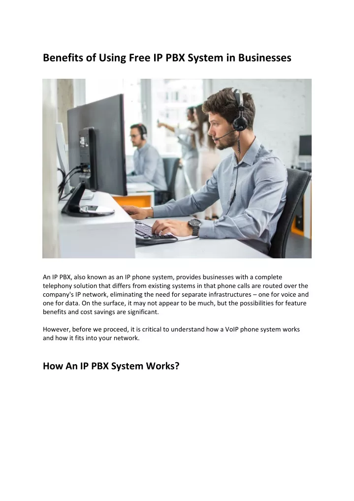 benefits of using free ip pbx system in businesses