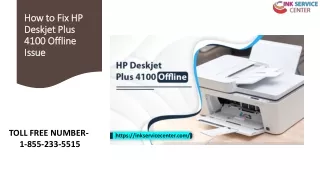 How to Fix HP Deskjet Plus 4100 Offline Issue
