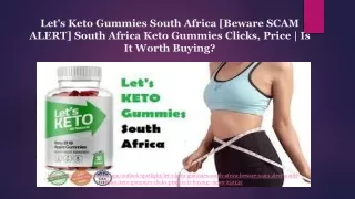 Let's Keto Gummies South Africa