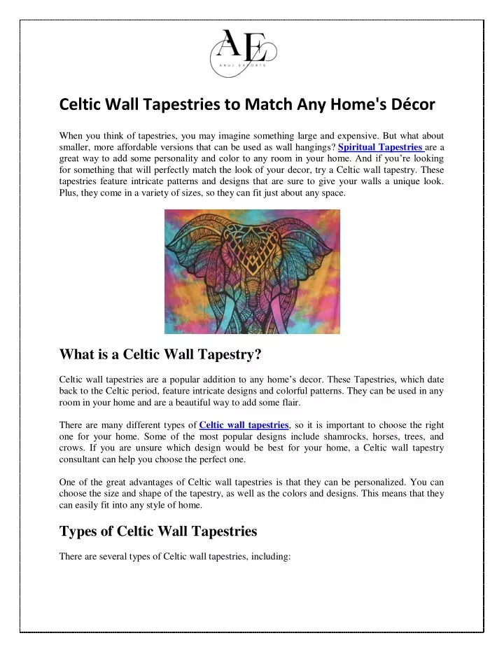 celtic wall tapestries to match any home s d cor