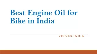 Best Engine Oil for Bike in India