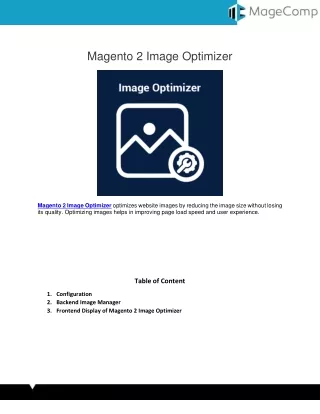 Magento 2 Image Optimizer Extension