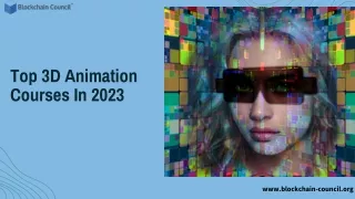 Top 3D Animation Courses In 2023 : Updated