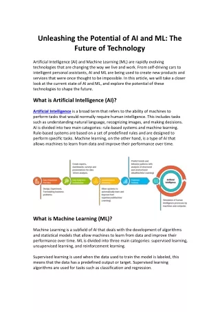 Unleashing the Potential of AI and ML The Future of Technology