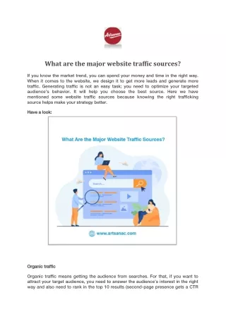 What are the major website traffic sources