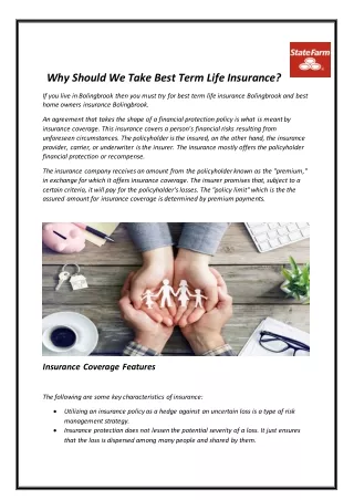 Why Should We Take Best Term Life Insurance?