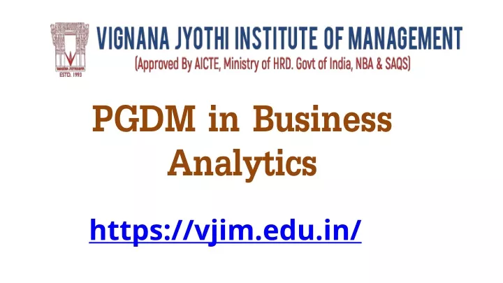 pgdm in business analytics