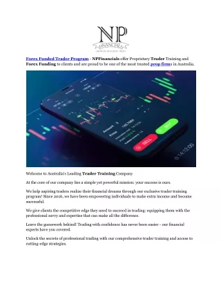 forex funded trader program npfinancials offer