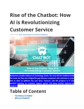 rise of the chatbot how ai is revolutionizing