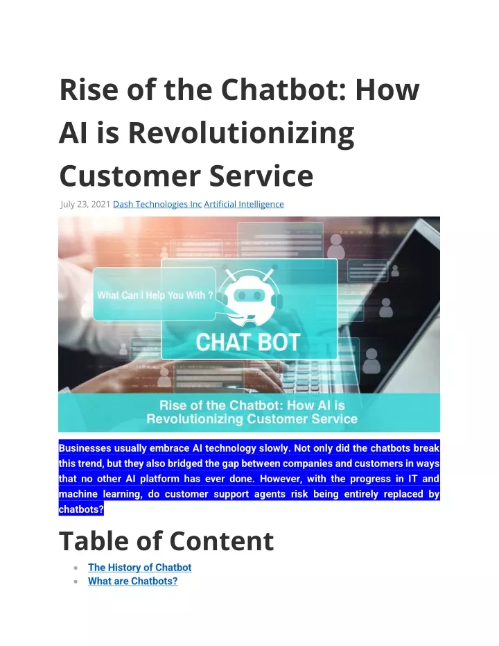 rise of the chatbot how ai is revolutionizing