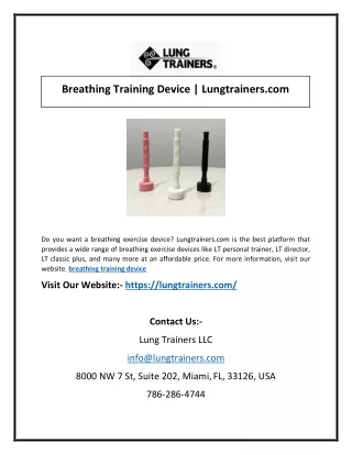 breathing training device lungtrainers com