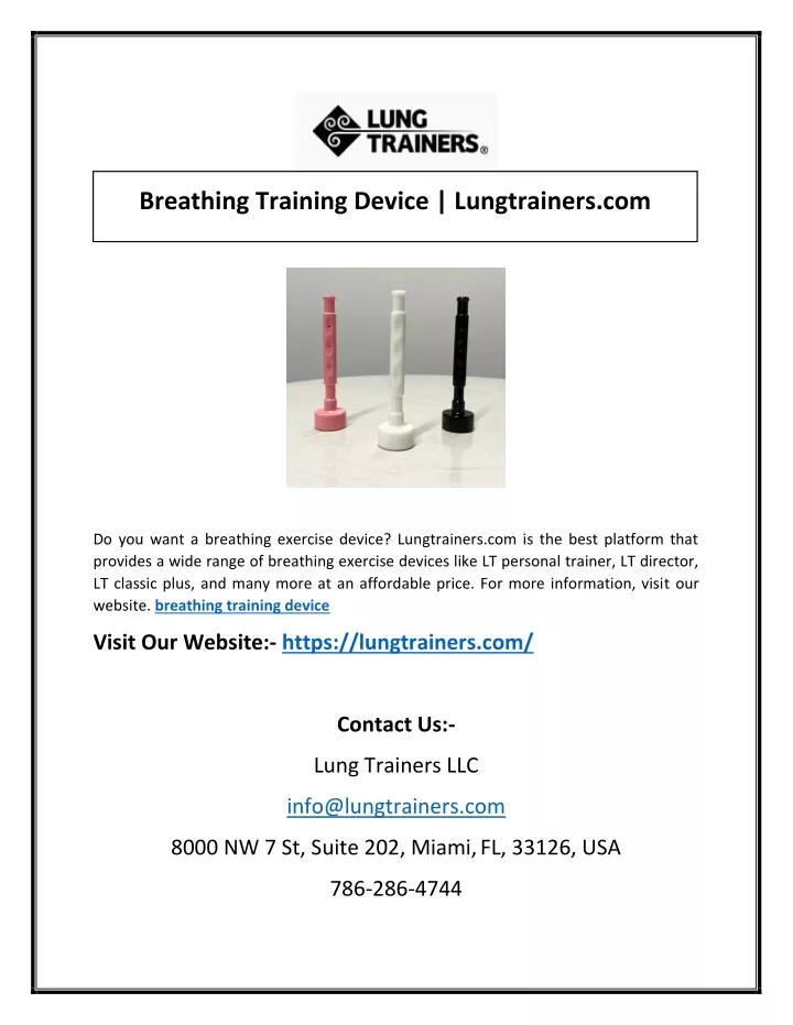 breathing training device lungtrainers com