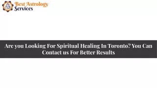 Spiritual Healing In Toronto