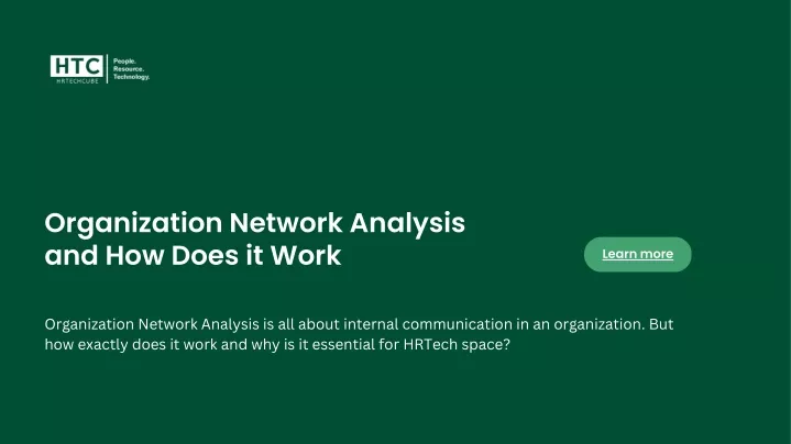 organization network analysis and how does it work