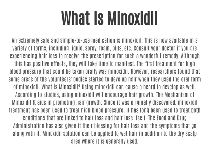 what is minoxidil