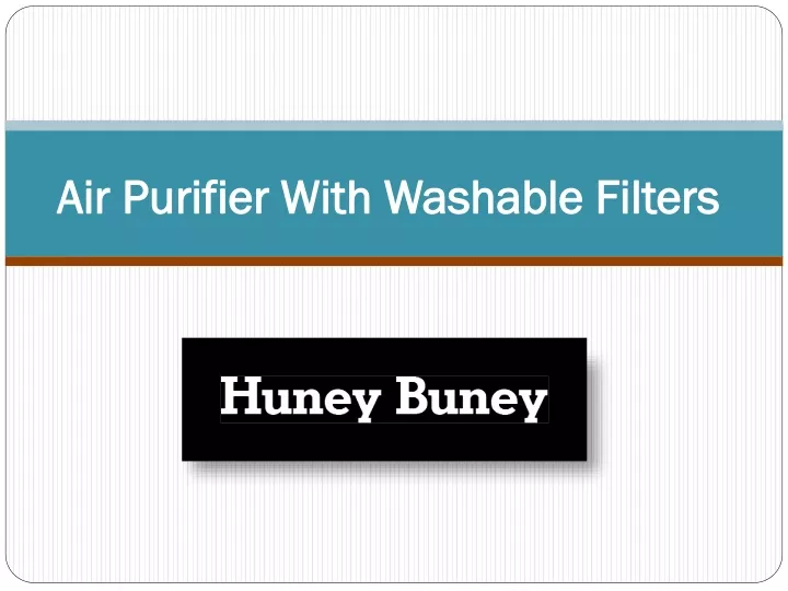 air purifier with washable filters