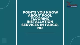 points you know about pool flooring installation