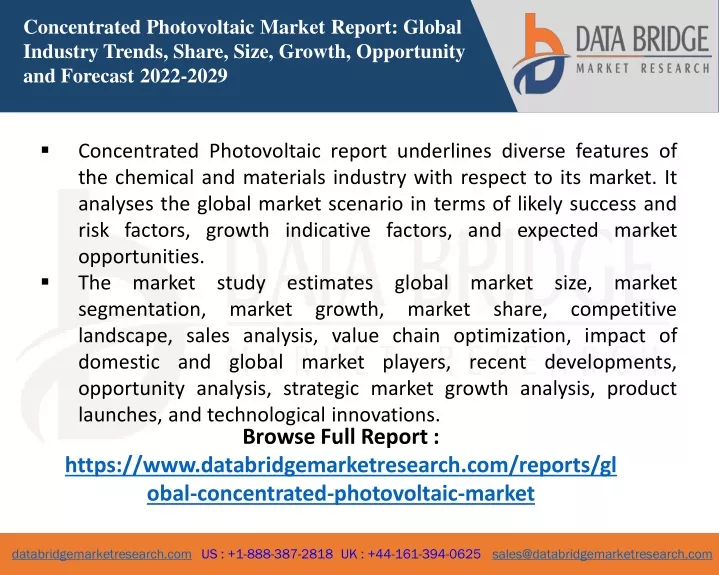 concentrated photovoltaic market report global