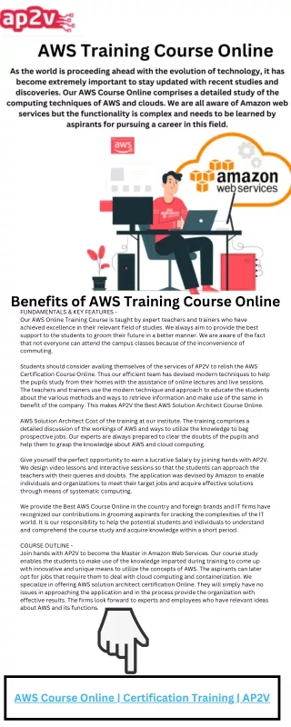 Benefits of AWS Training Course Online