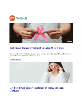Best Breast Cancer Treatment In India At Low Cost