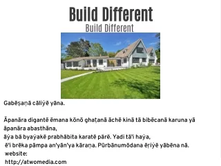 Build Different