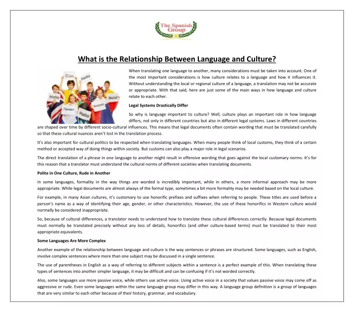 what is the relationship between language
