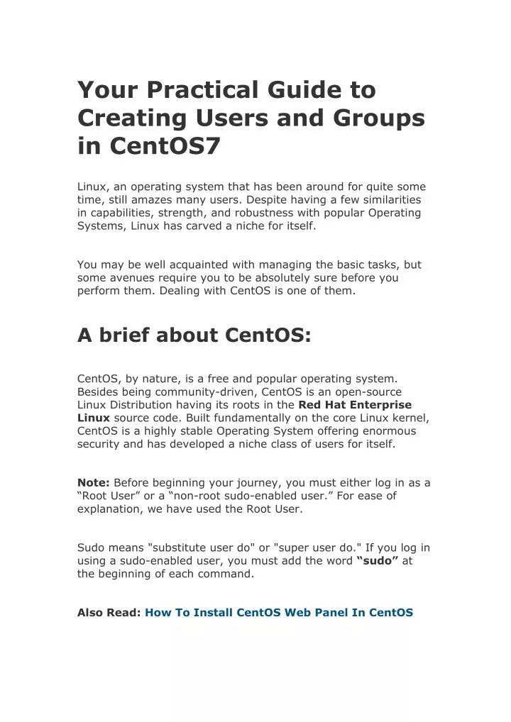your practical guide to creating users and groups
