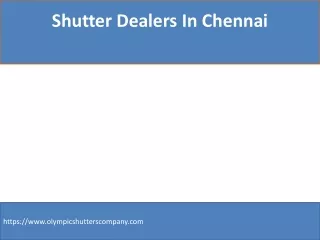 Rolling Shutter Dealers In Chennai