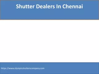 shutter manufacturers in Chennai